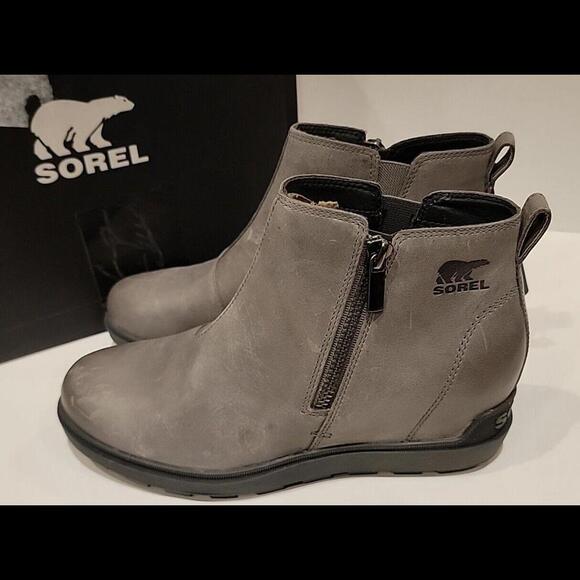 Woman's Boots SOREL Evie™ II Zip Quarry, Grill Color Waterproof Size 9 - Picture 4 of 15